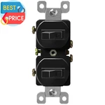 Duplex Double Toggle Light Switch, Single Pole, Side Wiring, Copper Wire Only, G. Fixed Price $15.27.