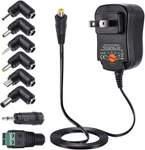 12w 12 Volt 1 Amp 3v 4.5v 5v 6v 7.5v 9v 12v Power Supply, Universal Ac Adapter W. Fixed Price $21.99.