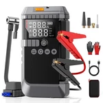 Jump Starter With Air Compressor, Battery Jumper Portable,12v Gray. Fixed Price $80.90.