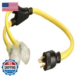 Woods Coleman Cable 01924 Generator Power Cord Adapter 12/4 3-foot 19248802. Fixed Price $48.74.