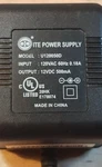 Genuine Ite Power Supply Adapter Model: U120050d Output: 12vdc 500ma. Fixed Price $7.00.
