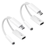 Btfo 2pcs Usbc To Headphone Jack Adapters, 2-in-1 Usb C 3.5mm Audio White. Fixed Price $18.07.