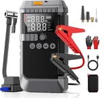 6000a Jump Starter W/160psi Air Compressor, 12v, All Gas & 12l Diesel. Fixed Price $137.99.