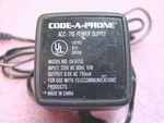 Code-a-phone 9.5 Vac Power Supply Acc-719. Fixed Price $10.45.