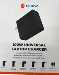 Einova 100w Universal Laptop Charger-usb-c Gan Power Adapter - Black New!. Fixed Price $75.85.