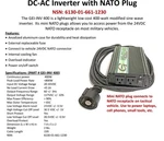 Hmmwv Lmtv/mtv/m35/m939 Power Inverter 24v To 110v Ac With Nato Adapter. Fixed Price $250.00.
