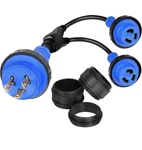 Marine Shore Power Y Splitter Nema L5-30p Male Plug To (2) L5-30r Adapter Cord. Fixed Price $19.99.