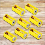Acxico 8 Pcs Aa To Size D Battery Adapters Converter Cases Plastic Yellow. Fixed Price $14.76.