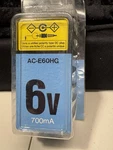 Sony Ac-e60hg Oem Ac Power Adapter 6volts Dc 700ma Nos In Package. Fixed Price $39.99.