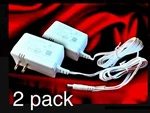 2 Pack 12v Ac Adapter 2a Wall Charger Power Supply 5ft Cord Universal Port 2.1mm. Fixed Price $12.99.
