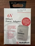 Radioshack 6v 800ma Power Adapter Ac To Dc Model 273-1761 Nib. Fixed Price $14.95.