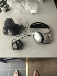 Acoustic Research Wireless Over-ear Headphones W/ Transmitter Base Silver/black. Fixed Price $12.00.