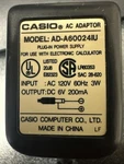 Geniune Casio Model Ad-a60024iu Output 6v 0.24a Ac Adaptor Plug In Power Supply. Fixed Price $12.99.
