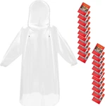 Bruvoalon 6 & 20 Pack Disposable Rain Ponchos For Adults/youth, Waterproof Pe Ra. Fixed Price $18.99.