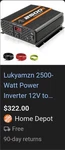 Lukyamzn 2500w Power Inverter Converter Pure Sine Wave. Fixed Price $250.25.