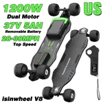 Isinwheel V8 Electric Skateboard 600w*2 28-30mph Longboard W/remote Us. Fixed Price $459.00.