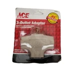 Ace 3 Outlet Adapter Grounded Wall Tap Beige Indoor Electrical Hardware Home. Fixed Price $10.97.